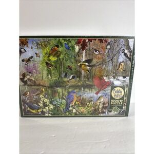 Cobble Hill 1000 Piece Puzzle‎ BIRDS OF THE SEASON with Poster Brand New Sealed